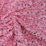 Pailletten auf Samt Rosa