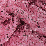 Pailletten op Velours Roze