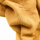 Baumwoll Musselin Stoff Ockergelb