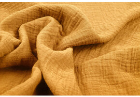 Double Gauze Fabric Ocher Yellow