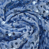 Sequins on Velvet Light Blue
