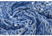 Sequins on Velvet Light Blue