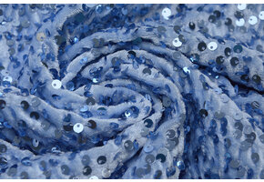 Sequins on Velvet Light Blue