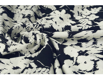 100% Viscose Elvira Navy Blue