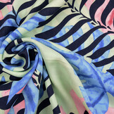 100% Viscose Congo Bladeren Pastel Groen