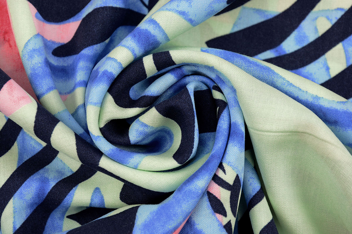 100% Viscose Congo Leaves Pastel Green