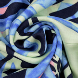 100% Viscose Congo Leaves Pastel Green