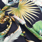 100% Viscose Hojas Navy