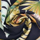 100% Viscose Hojas Navy