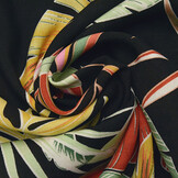 100% Viscose Hojas Black