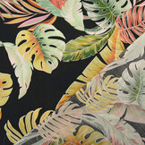 100% Viscose Hojas Zwart