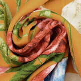 100% Viscose Sophia Vlinder op Rozen Oker