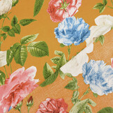 100% Viscose Sophia Vlinder op Rozen Oker