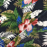 100% Viscose Flores Desierto Navy