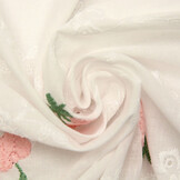 Embroidery Cotton Flower Kaylee Pink