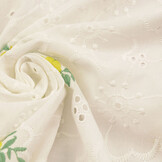 Embroidery Cotton Roses Yellow