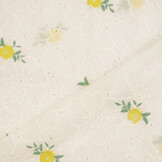 Embroidery Cotton Roses Yellow