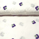 Embroidery Cotton Flower Kaylee Purple