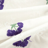 Embroidery Cotton Flower Kaylee Purple