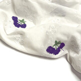 Broderie Katoen Bloem Kaylee Paars