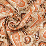 100% Viscose Yingi Paisley Bruin Oranje