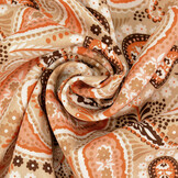 100% Viscose Yingi Paisley Bruin Oranje