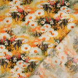 100% Viscose Daisy Geel