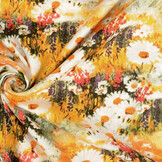 100% Viscose Daisy Geel