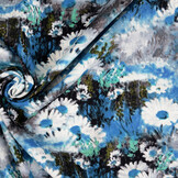 100% Viskose Daisy Blau