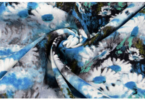 100% Viscose Daisy Blauw