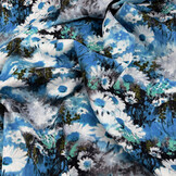 100% Viskose Daisy Blau