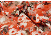 100% Viscose Daisy Orange