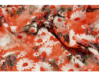 100% Viskose Daisy Orange