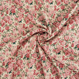 100% Viskose Yara Blumen Rosa