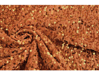 Sequins on Velvet Orange Brique