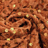 Sequins on Velvet Orange Brique