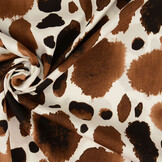 100% Viskose Swati Flecken Braun