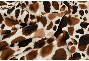 100% Viscose Swati Spots Brown