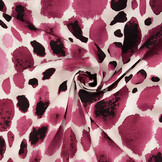 100% Viskose Swati Flecken Fuchsia