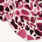 100% Viscose Swati Vlekken Fuchsia