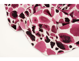 100% Viscose Swati Spots Fuchsia