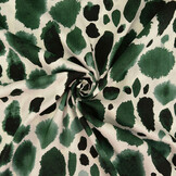 100% Viscose Swati Vlekken Flessengroen