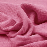 Double Gauze Fabric Fuchsia Pink