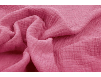 Double Gauze Fabric Fuchsia Pink
