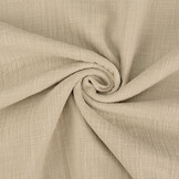 Baumwoll Musselin Leinenstruktur Beige