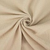Baumwoll Musselin Leinenstruktur Beige