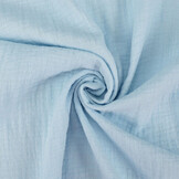 Baumwoll Musselin Leinenstruktur Baby Blau