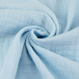 Baumwoll Musselin Leinenstruktur Baby Blau