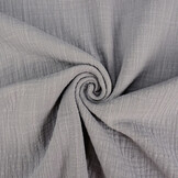 Double Gauze Fabric Linen Structure Grey