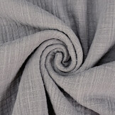 Double Gauze Fabric Linen Structure Grey